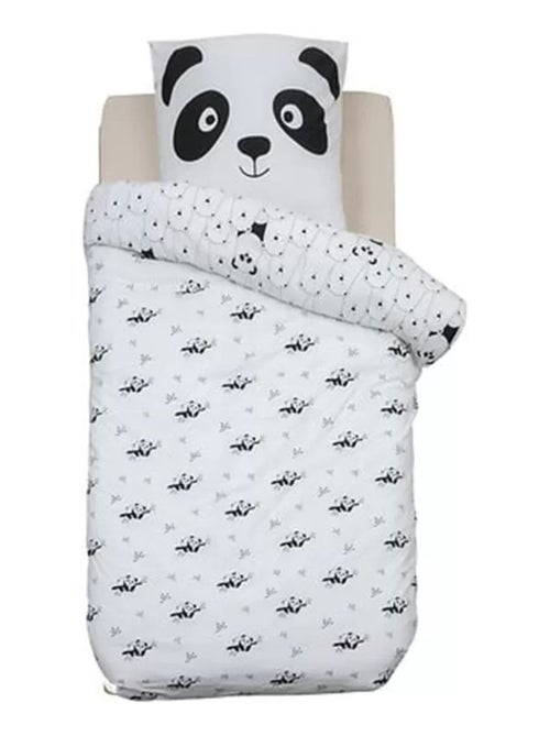 Housse de couette + 1 taie 140 x 200 cm Panda - Kiabi