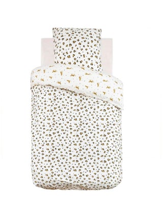 Housse de couette + 1 taie 140 x 200 cm Petit Leopard