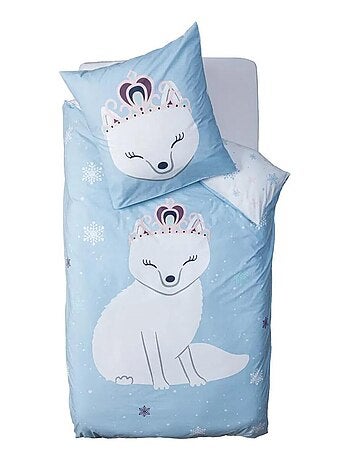 Housse de couette + 1 taie 140 x 200 cm Renarde la princesse de l'hiver