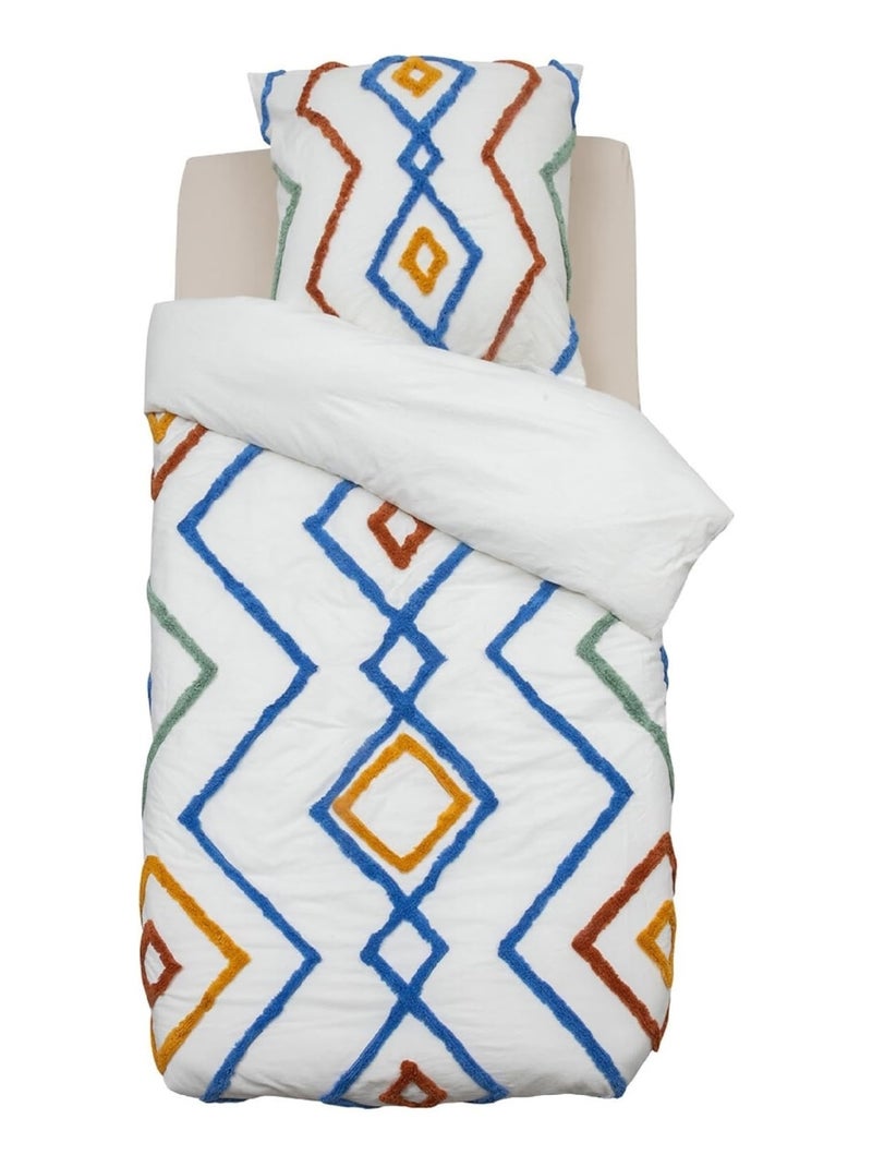 Housse de couette + 1 taie 140 x 200 cm Voyage Multicolore - Kiabi