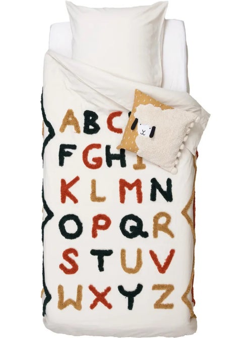 Housse de couette + 1 taie collection alphabet - Kiabi