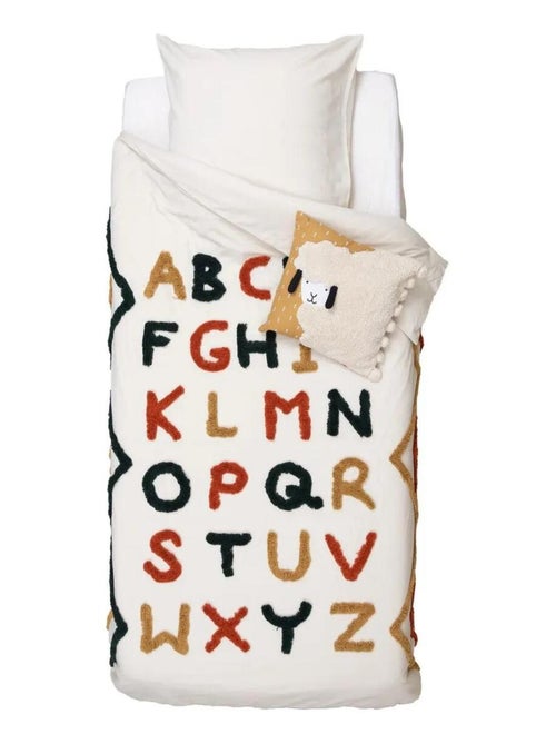 Housse de couette + 1 taie collection Alphabet - Kiabi