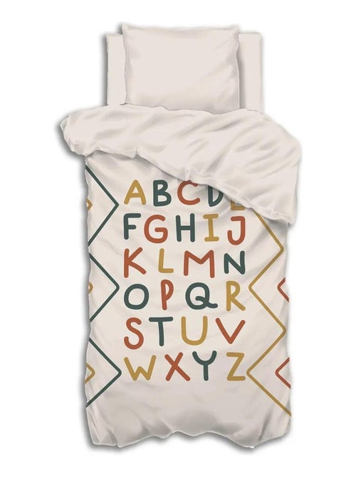 Housse de couette + 1 taie collection Alphabet - Kiabi