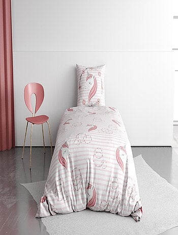 Housse de couette + 1 taie Rina petite licorne