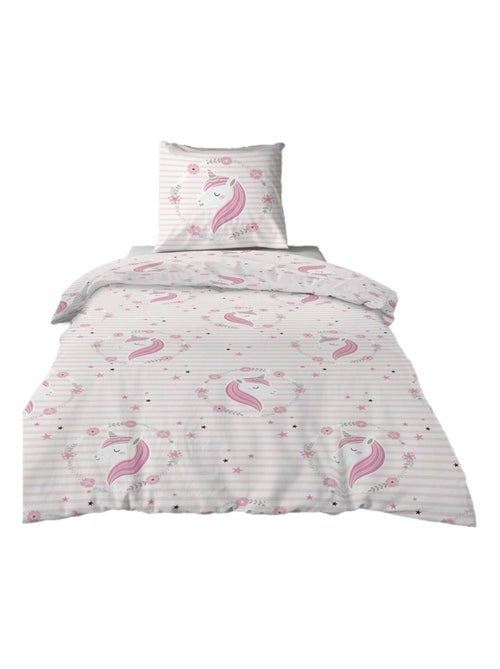 Housse de couette + 1 taie Rina petite licorne - Kiabi Housse de couette + 1 taie Rina petite licorne - Kiabi