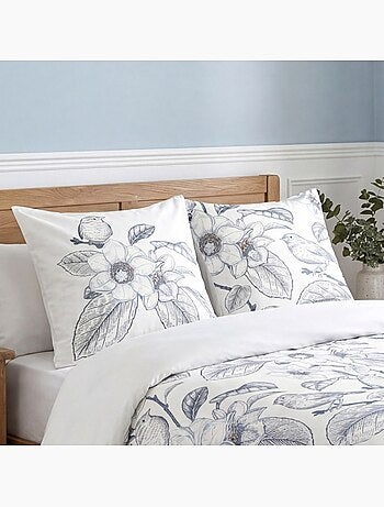Housse de couette 100% coton 57 fils + 2 taies d’oreiller