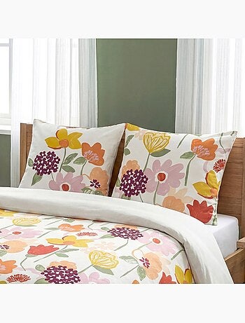 Housse de couette 100% coton 57 fils + 2 taies d’oreiller