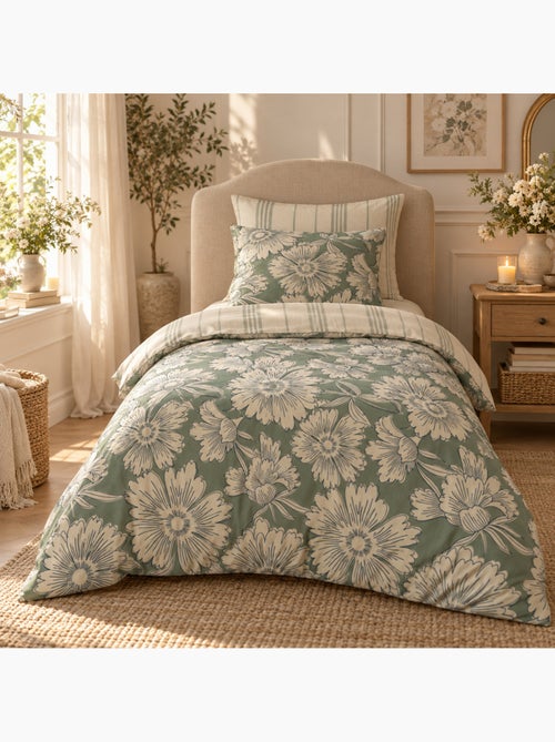 Housse de couette 100% coton 57 fils imprimé tamara - Kiabi Housse de couette 100% coton 57 fils imprimé tamara - Kiabi