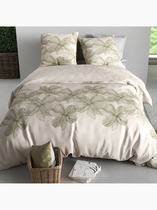 Housse de couette 100% coton 57 fils + taie(s) d'oreiller - Kiabi Housse de couette 100% coton 57 fils + taie(s) d'oreiller - Kiabi