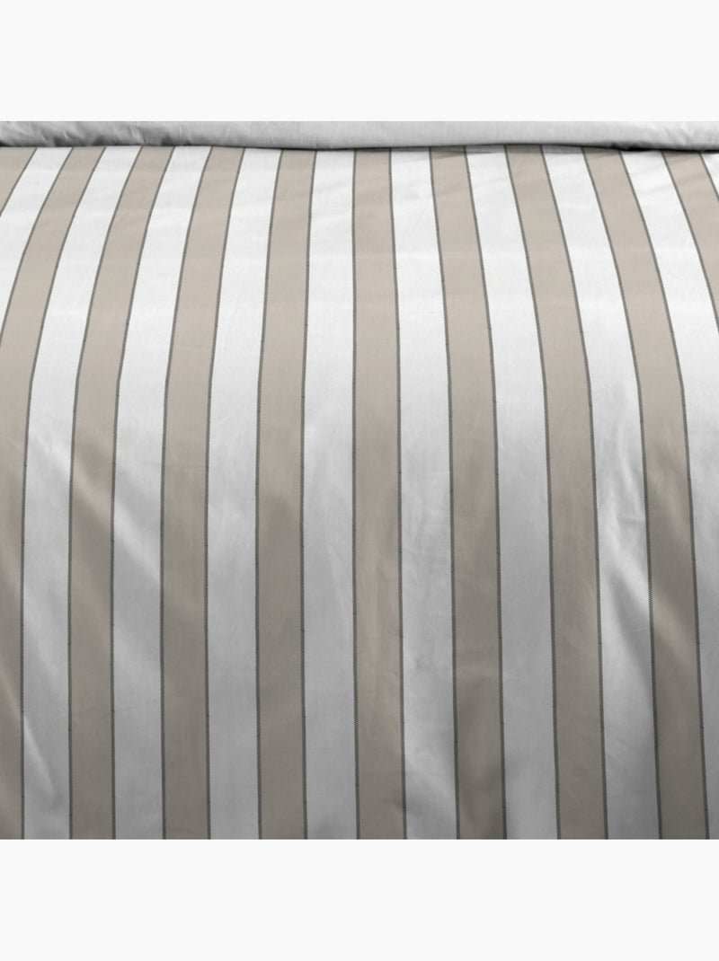 Housse de couette 100% coton 57 fils + taie(s) d'oreiller Beige - Kiabi