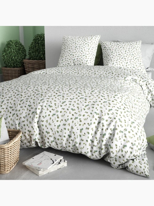 Housse de couette 100% coton 57 fils + taie(s) d'oreiller - Kiabi Housse de couette 100% coton 57 fils + taie(s) d'oreiller - Kiabi