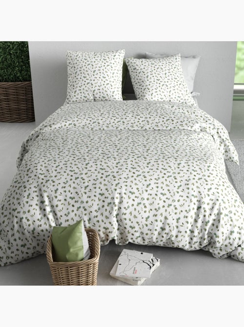 Housse de couette 100% coton 57 fils + taie(s) d'oreiller - Kiabi Housse de couette 100% coton 57 fils + taie(s) d'oreiller - Kiabi