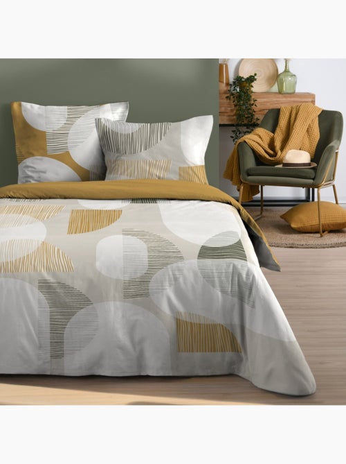Housse de couette 100% coton 57 fils + taie(s) d'oreiller - Kiabi Housse de couette 100% coton 57 fils + taie(s) d'oreiller - Kiabi