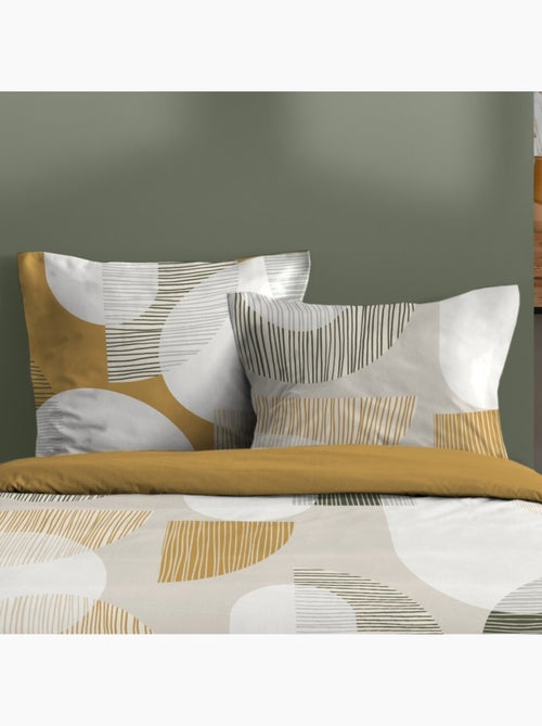 Housse de couette 100% coton 57 fils + taie(s) d'oreiller - Kiabi Housse de couette 100% coton 57 fils + taie(s) d'oreiller - Kiabi