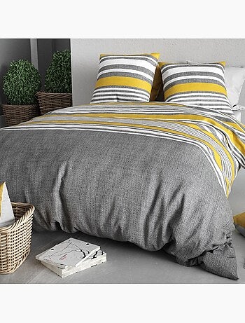 Housse de couette 100% coton 57 fils + taie(s) d'oreiller