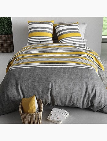 Housse de couette 100% coton 57 fils + taie(s) d'oreiller