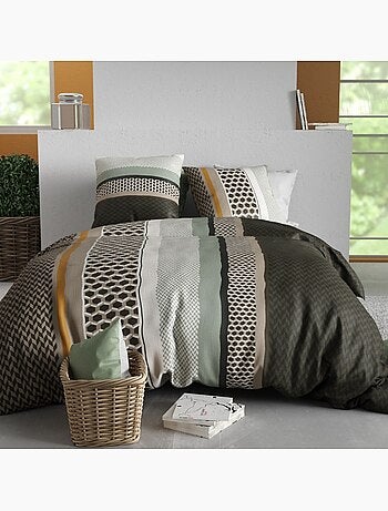 Housse de couette 100% coton 57 fils + taie(s) d'oreiller