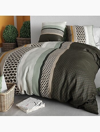 Housse de couette 100% coton 57 fils + taie(s) d'oreiller