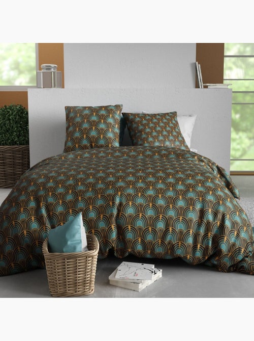Housse de couette 100% coton 57 fils + taie(s) d'oreiller - Kiabi Housse de couette 100% coton 57 fils + taie(s) d'oreiller - Kiabi