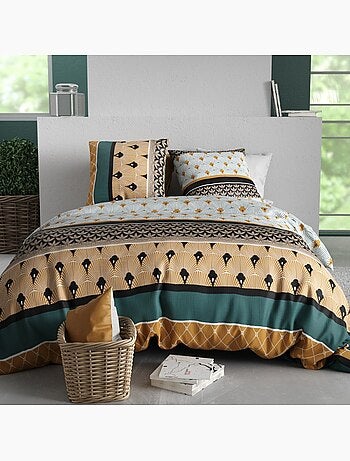 Housse de couette 100% coton 57 fils + taie(s) d'oreiller