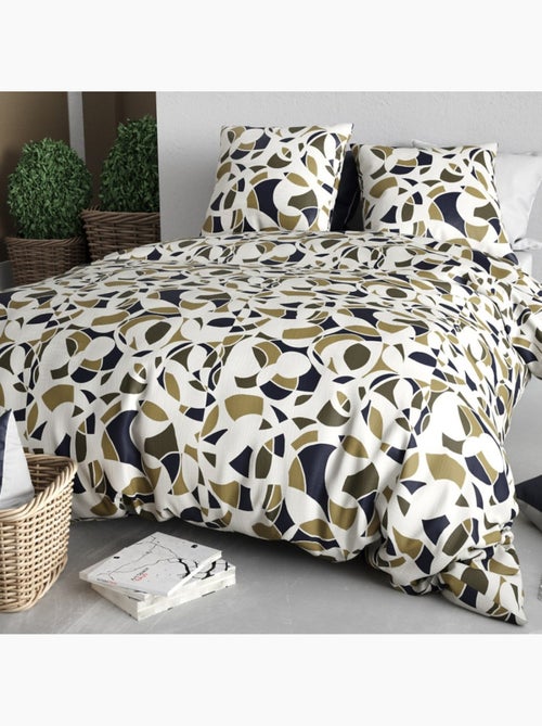 Housse de couette 100% coton 57 fils + taie(s) d'oreiller - Kiabi Housse de couette 100% coton 57 fils + taie(s) d'oreiller - Kiabi