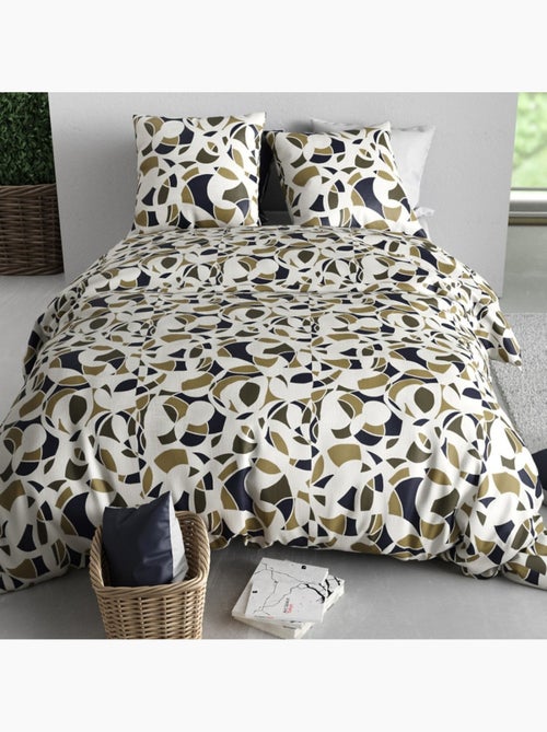 Housse de couette 100% coton 57 fils + taie(s) d'oreiller - Kiabi Housse de couette 100% coton 57 fils + taie(s) d'oreiller - Kiabi