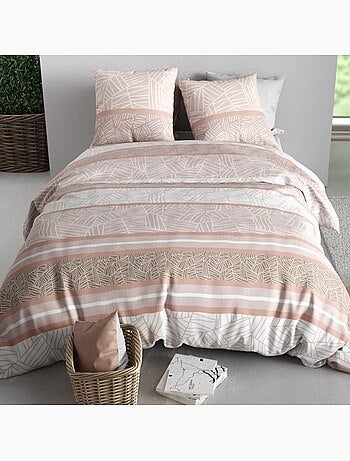 Housse de couette 100% coton 57 fils + taie(s) d'oreiller