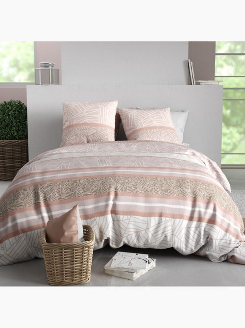 Housse de couette 100% coton 57 fils + taie(s) d'oreiller - Kiabi