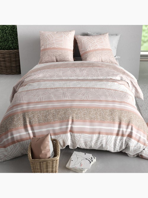 Housse de couette 100% coton 57 fils + taie(s) d'oreiller - Kiabi