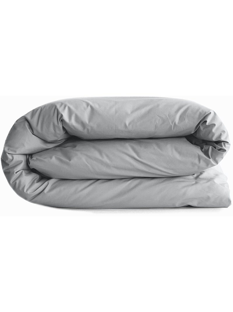 Housse de couette – 100% Coton 57 fils/cm² – Qualité Supérieure Gris clair - Kiabi