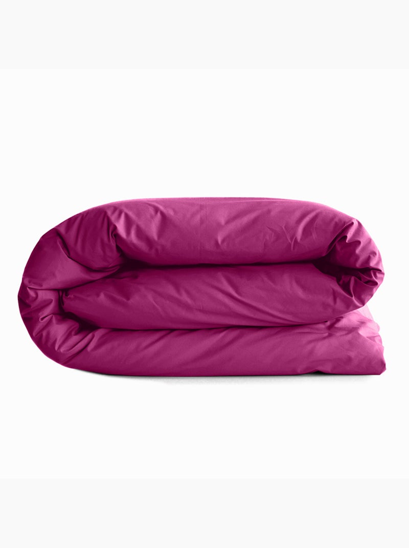 Housse de couette – 100% Coton 57 fils/cm² – Qualité Supérieure Magenta - Kiabi