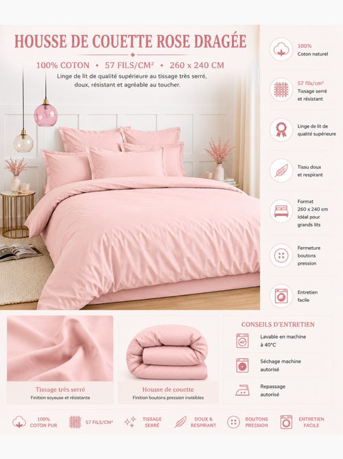 Housse de couette – 100% coton 57 fils/cm² – qualité supérieure - Kiabi