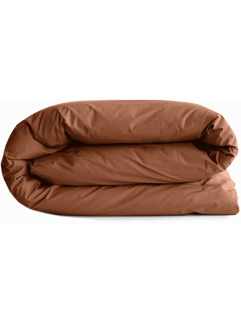 Housse de couette – 100% coton 57 fils/cm² – qualité supérieure Rouge paprika - Kiabi