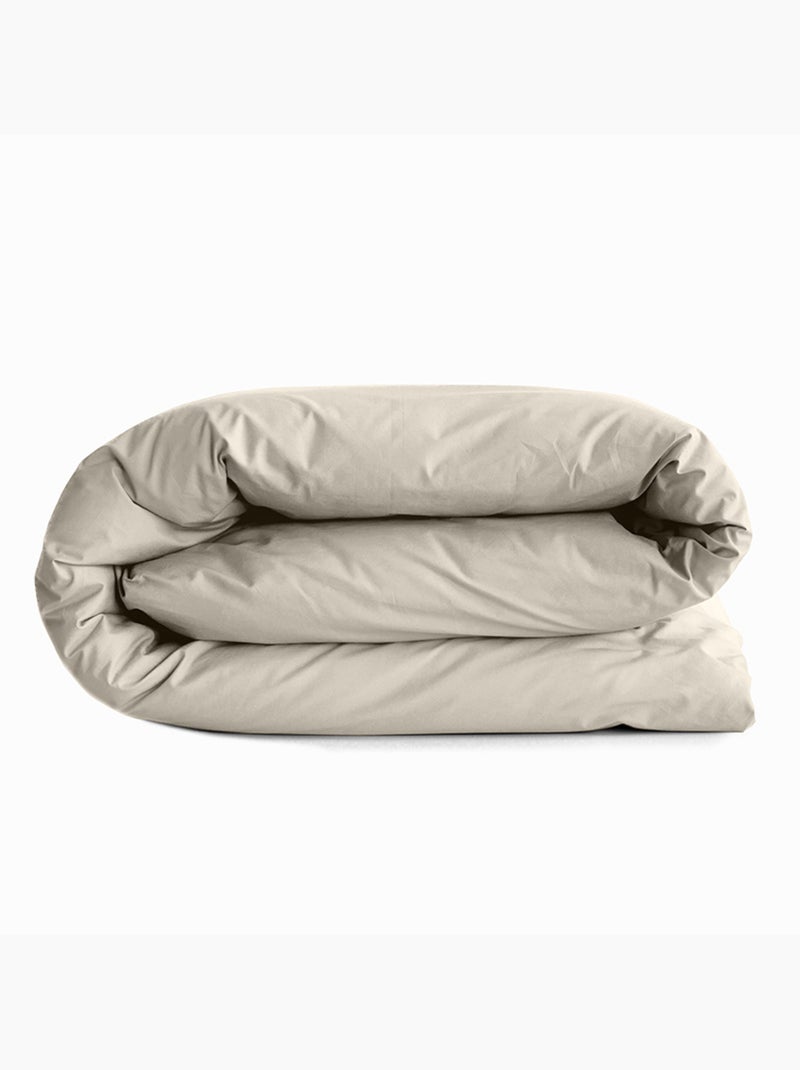 Housse de couette – 100% Coton 57 fils/cm² – Qualité Supérieure Sable - Kiabi