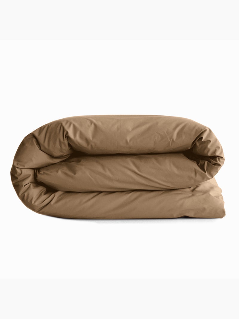 Housse de couette – 100% Coton 57 fils/cm² – Qualité Supérieure Taupe - Kiabi
