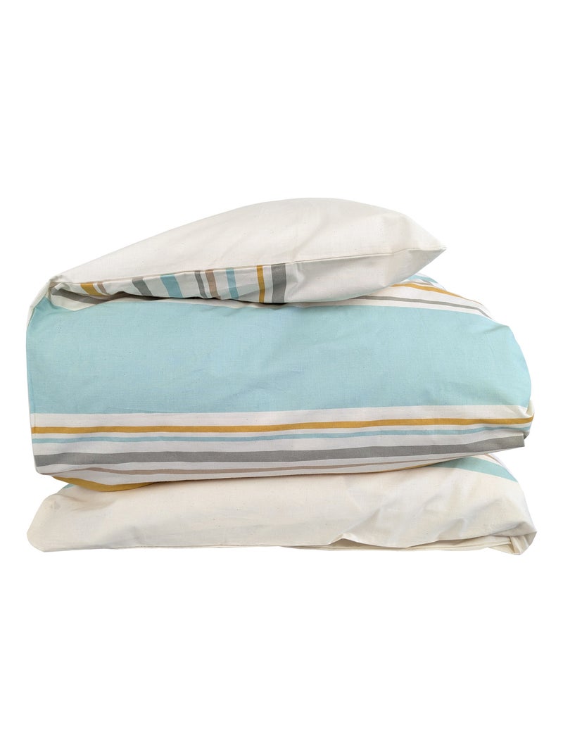 Housse de couette 100% coton HUGO Moutarde - Kiabi