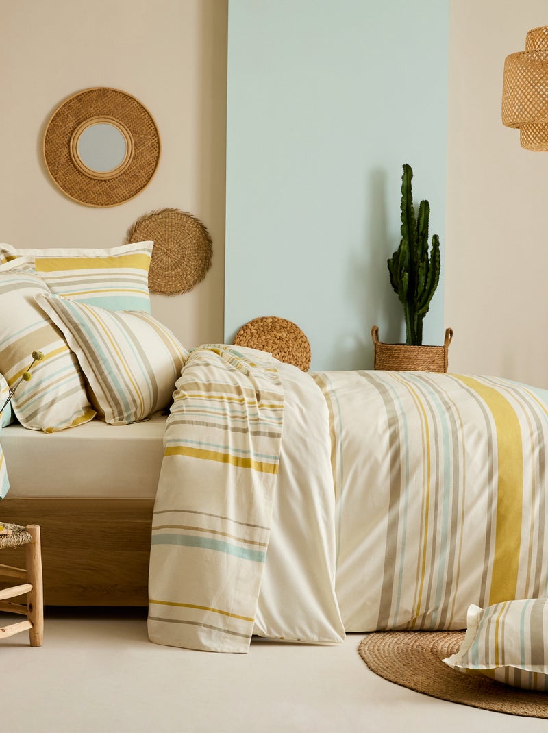 Housse de couette 100% coton HUGO Moutarde - Kiabi