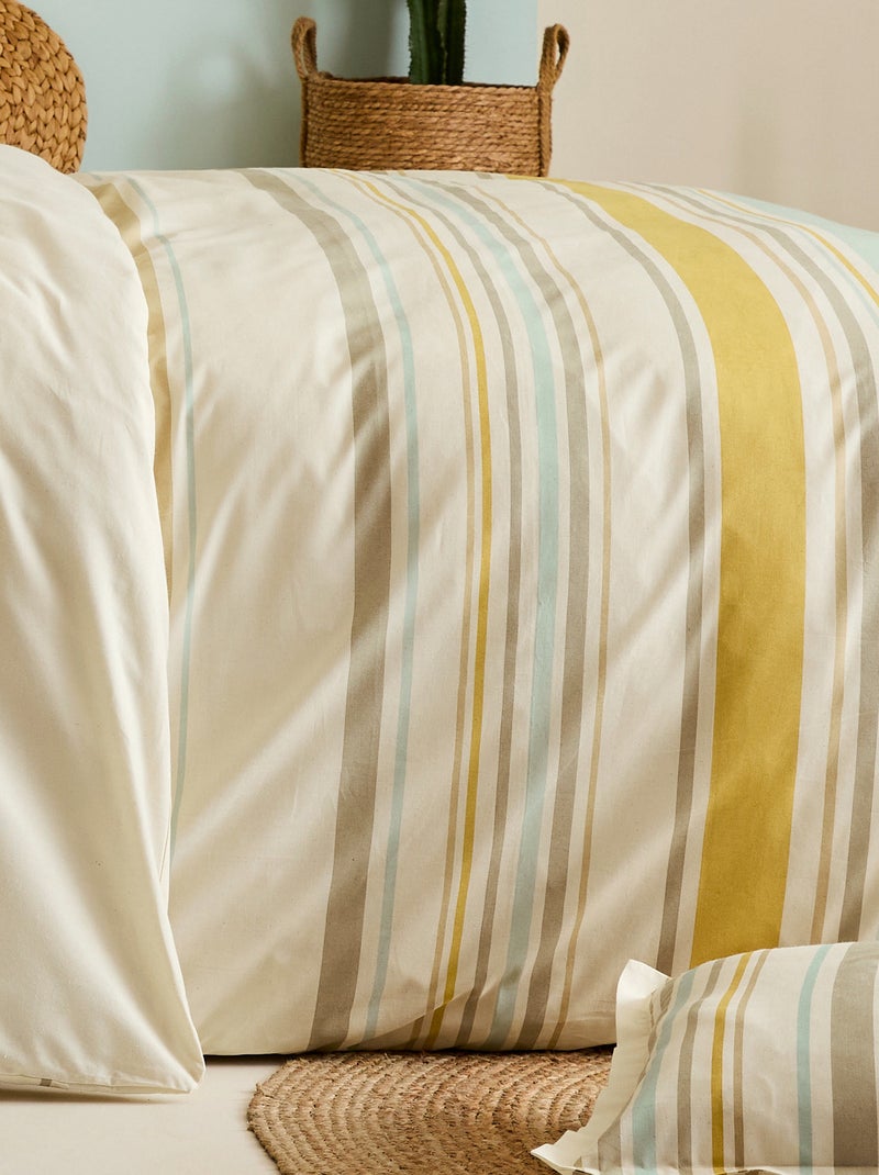 Housse de couette 100% coton HUGO Moutarde - Kiabi