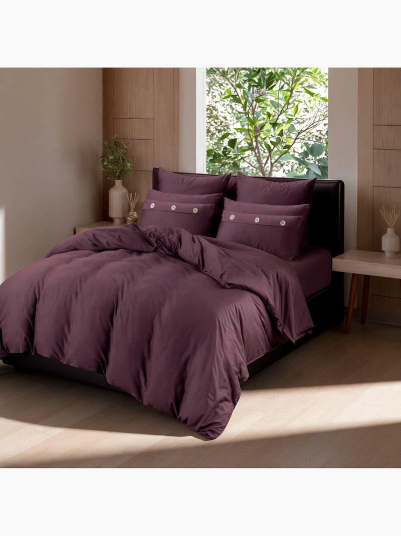 Housse de couette 100 % coton oli Violet - Kiabi