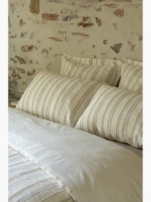 Housse de couette 100% coton texturé tom - Kiabi Housse de couette 100% coton texturé tom - Kiabi