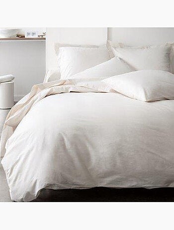Housse de couette 100% coton uni