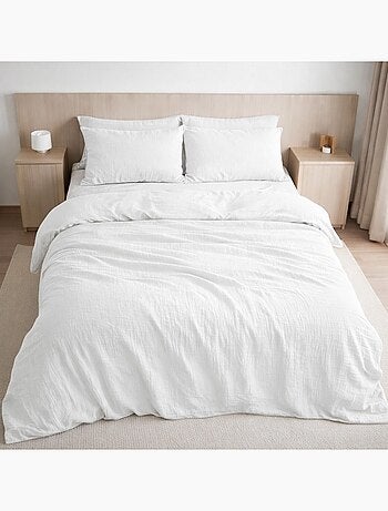 Housse de couette 100% gaze de coton lavé