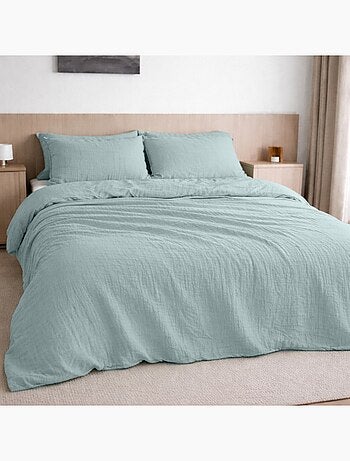 Housse de couette 100% gaze de coton lavé