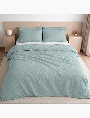 Housse de couette 100% gaze de coton lavé