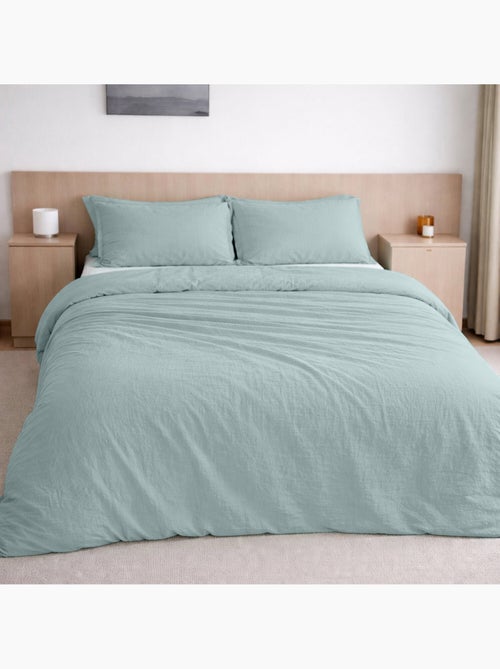 Housse de couette 100% gaze de coton lavé - Kiabi Housse de couette 100% gaze de coton lavé - Kiabi
