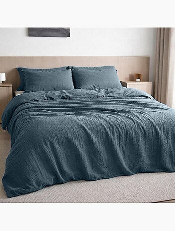 Housse de couette 100% gaze de coton lavé