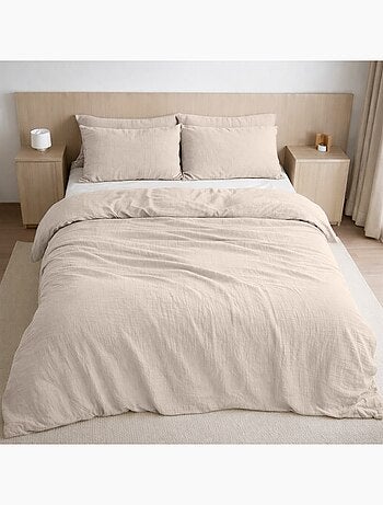 Housse de couette 100% gaze de coton lavé