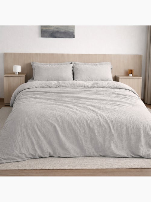 Housse de couette 100% gaze de coton lavé - Kiabi Housse de couette 100% gaze de coton lavé - Kiabi