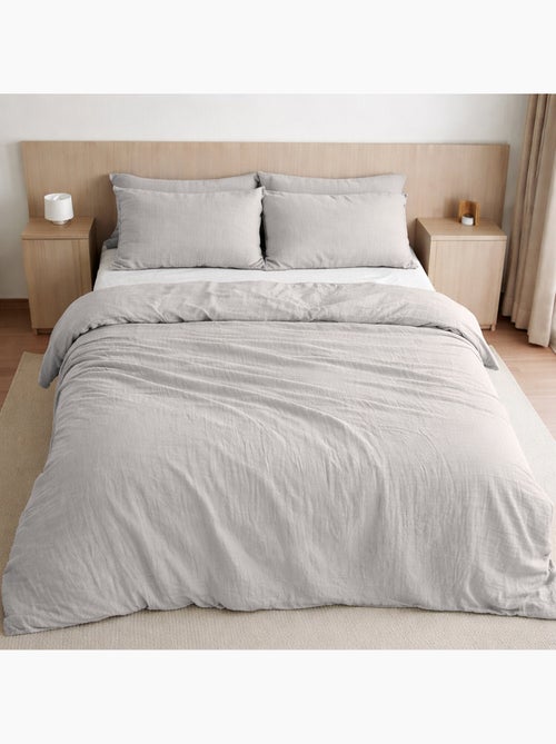Housse de couette 100% gaze de coton lavé - Kiabi Housse de couette 100% gaze de coton lavé - Kiabi