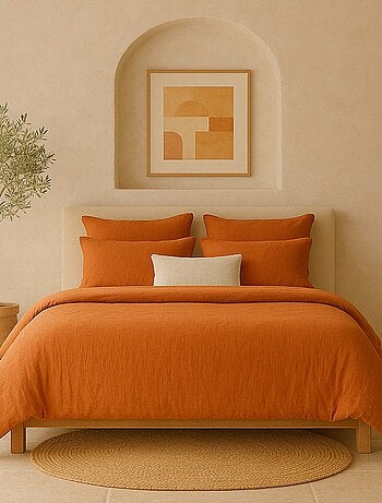 Housse de couette 100% gaze de coton lavé